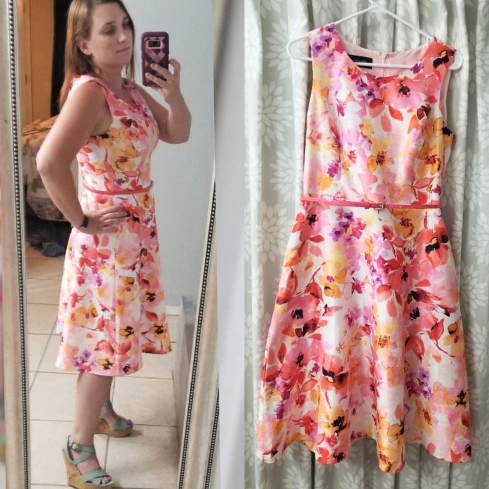 2 for $20 Evan Picone Floral A-Line Dress